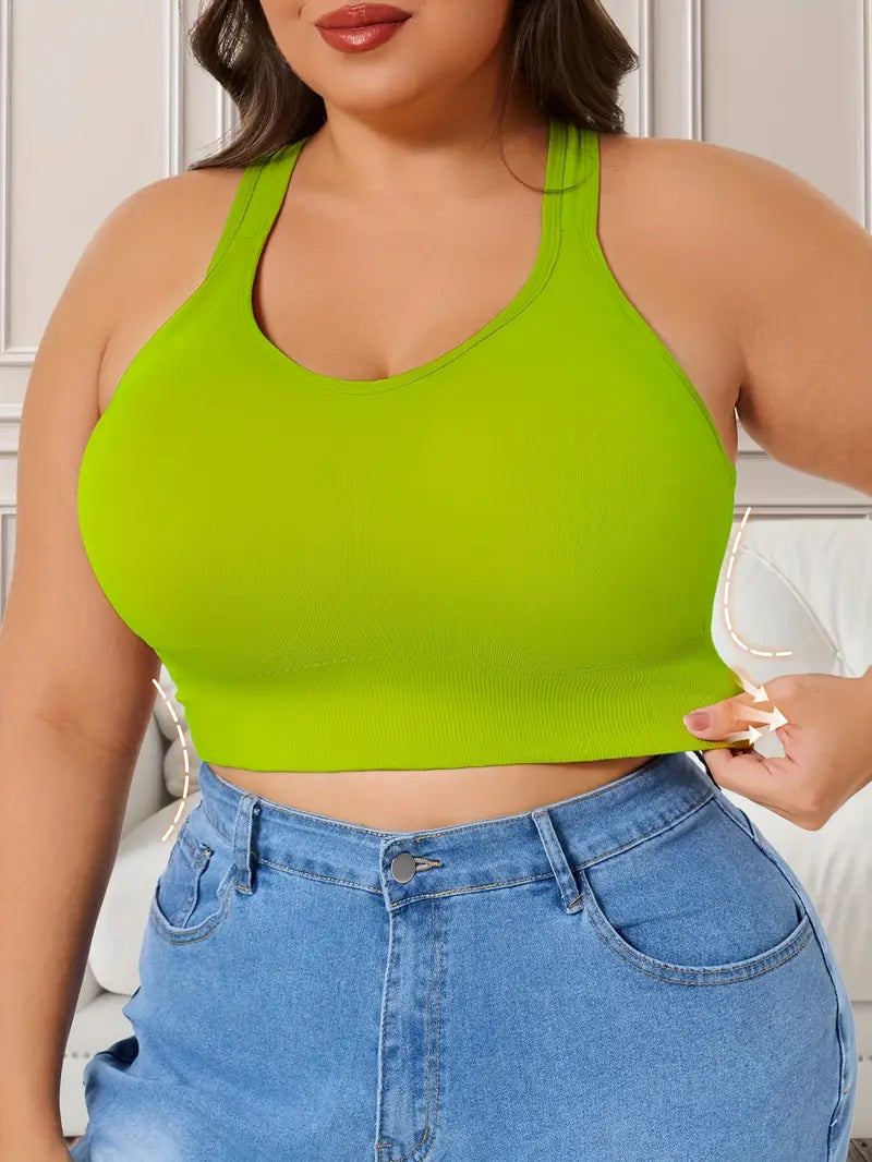 CELILIN Racerback Plus Size Sports Bras
