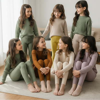 BELLA Ribbed Footless Tights (8 Pairs)