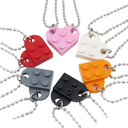 Heart Shaped Lego Pendant Necklaces