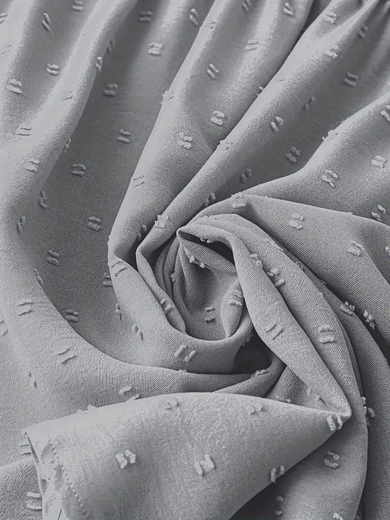 Polka Dot Textured Short Sleeved Blouse Top