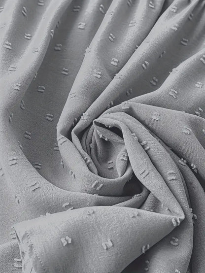 Polka Dot Textured Short Sleeved Blouse Top