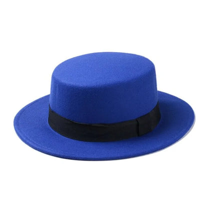 Pork Pie Flat Top Wool Hats