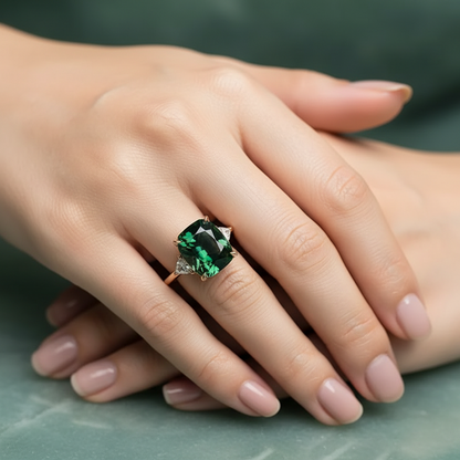 Vintage Inspired Luxurious Cubic Zirconia Ring