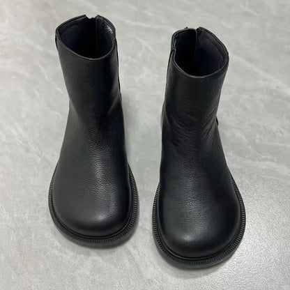 Genuine Leather Chelsea Ankle Boots