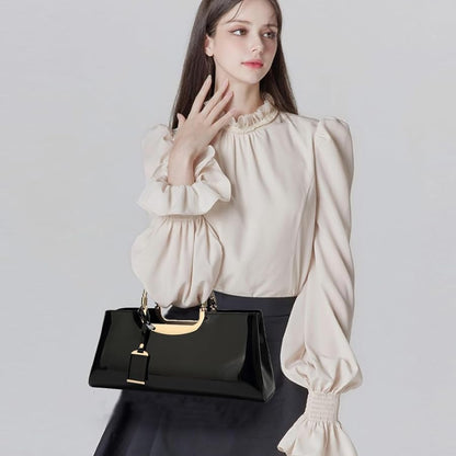 Noble Patent Leather Messenger Bags