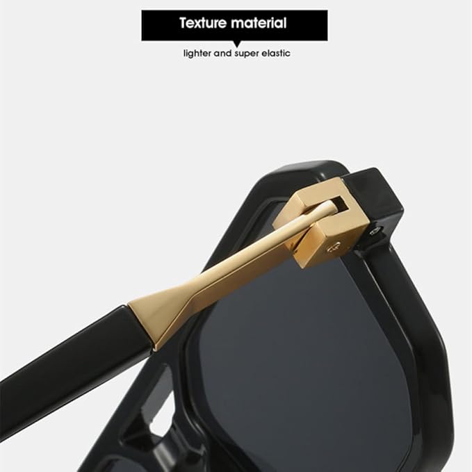 TITANORA Unisex Square Frame Designer Sunglasses