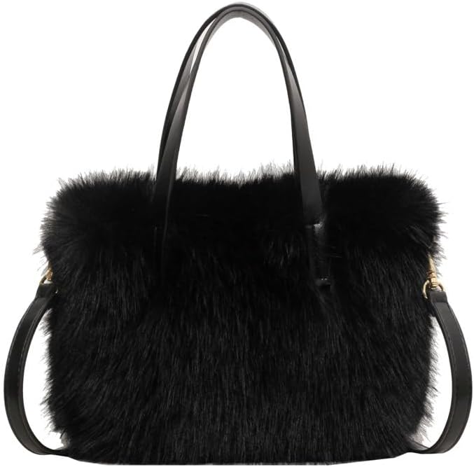 Faux Fox Fur Crossbody Tote Bags