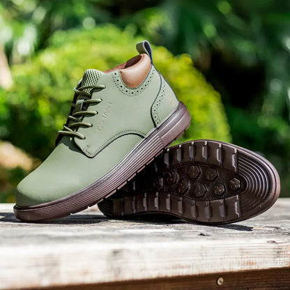 FLYLAND Handcrafted Premium Genuine Cow Leather Chukka Boots
