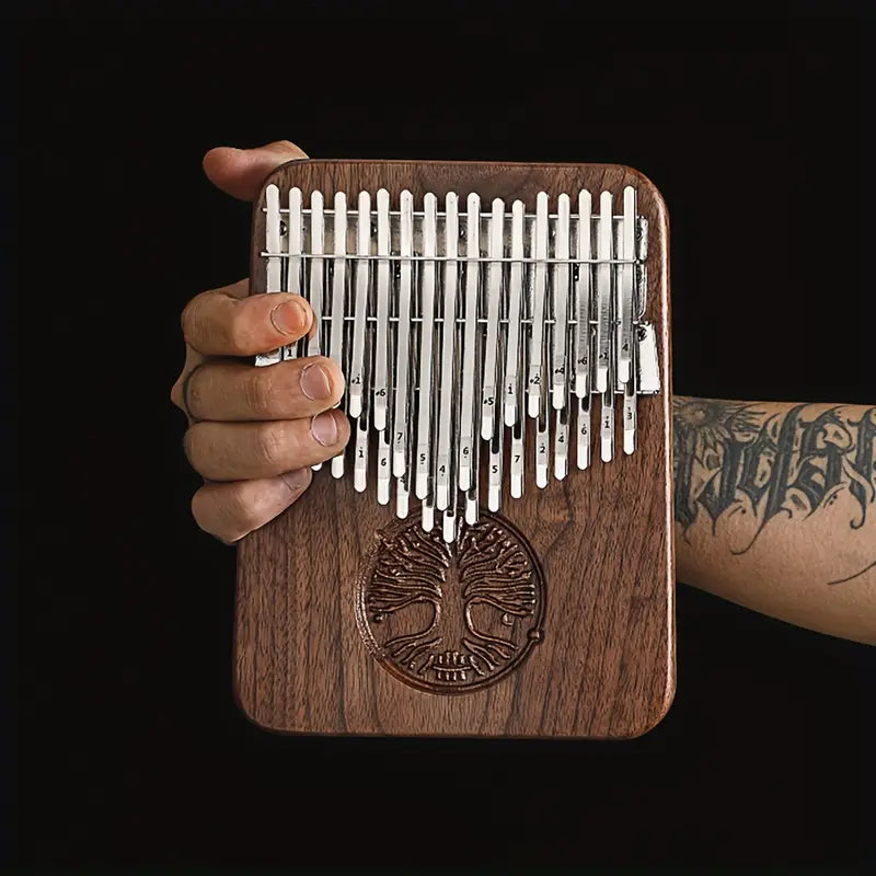 Tree of Life - HLURU 34 Keys Black Walnut Chromatic Kalimba