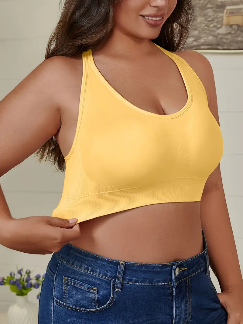 CELILIN Racerback Plus Size Sports Bras