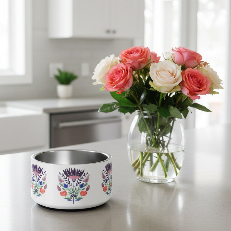 Double Wall Stainless Steel Pet Bowl