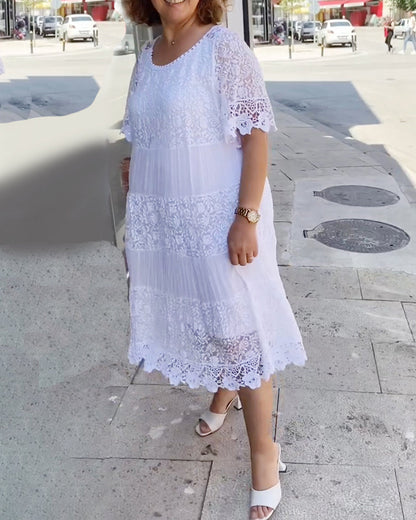 Amora Bohemian Lace Midi Dress