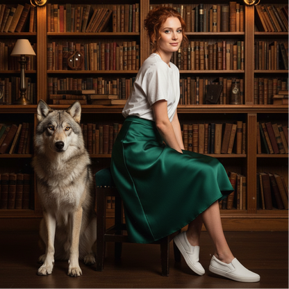 Lady Rose Satin A-Line Skirts