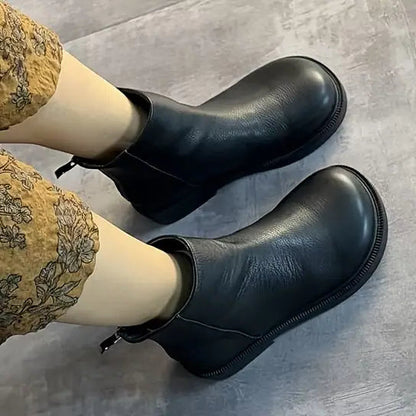 Genuine Leather Chelsea Ankle Boots