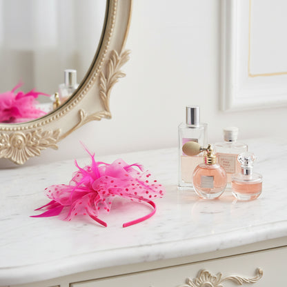 KOKO Mesh Feather Headband Fascinators