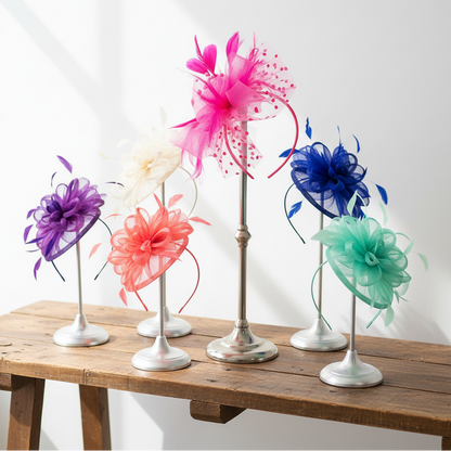 KOKO Mesh Feather Headband Fascinators