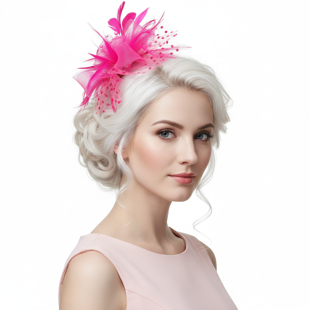 KOKO Mesh Feather Headband Fascinators