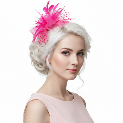 KOKO Mesh Feather Headband Fascinators