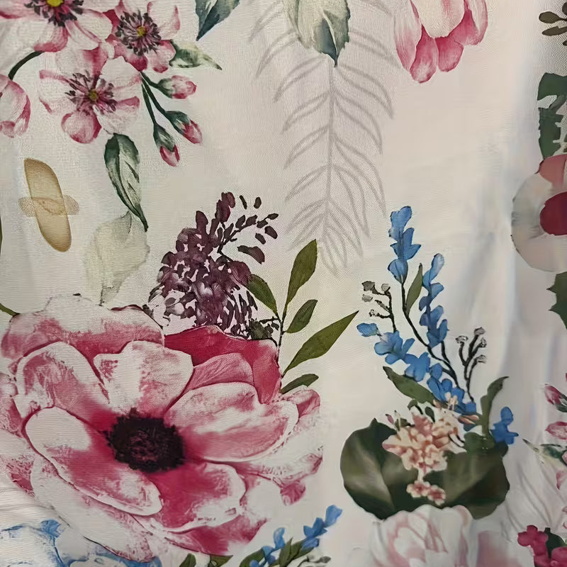 Mia Floral Shirred Cuff Blouse