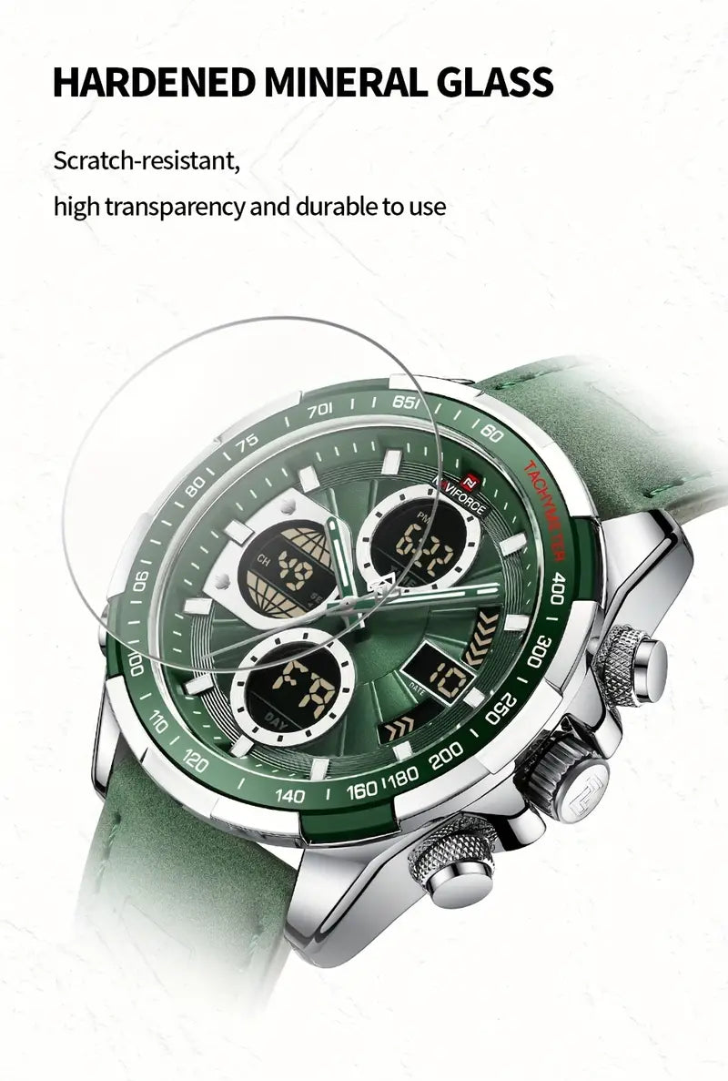 NAVIFORCE Luxury Waterproof Dual Display Sports Quartz Watch