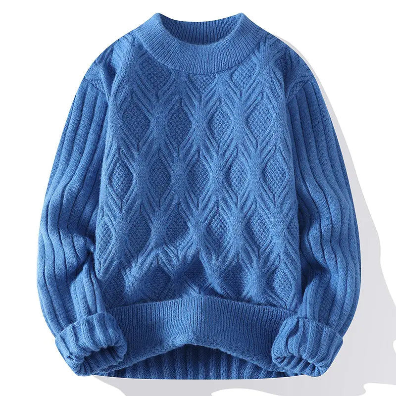 Twisted Diamond Acrylic Aran Sweater