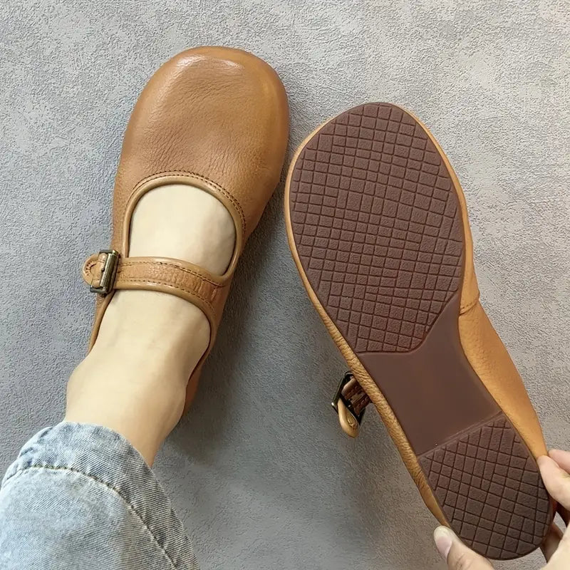 Mary Jane Classic Leather Flats