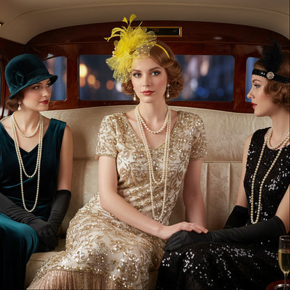 KOKO Mesh Feather Headband Fascinators