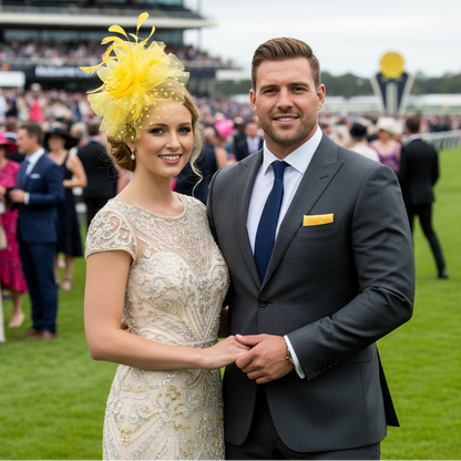 KOKO Mesh Feather Headband Fascinators