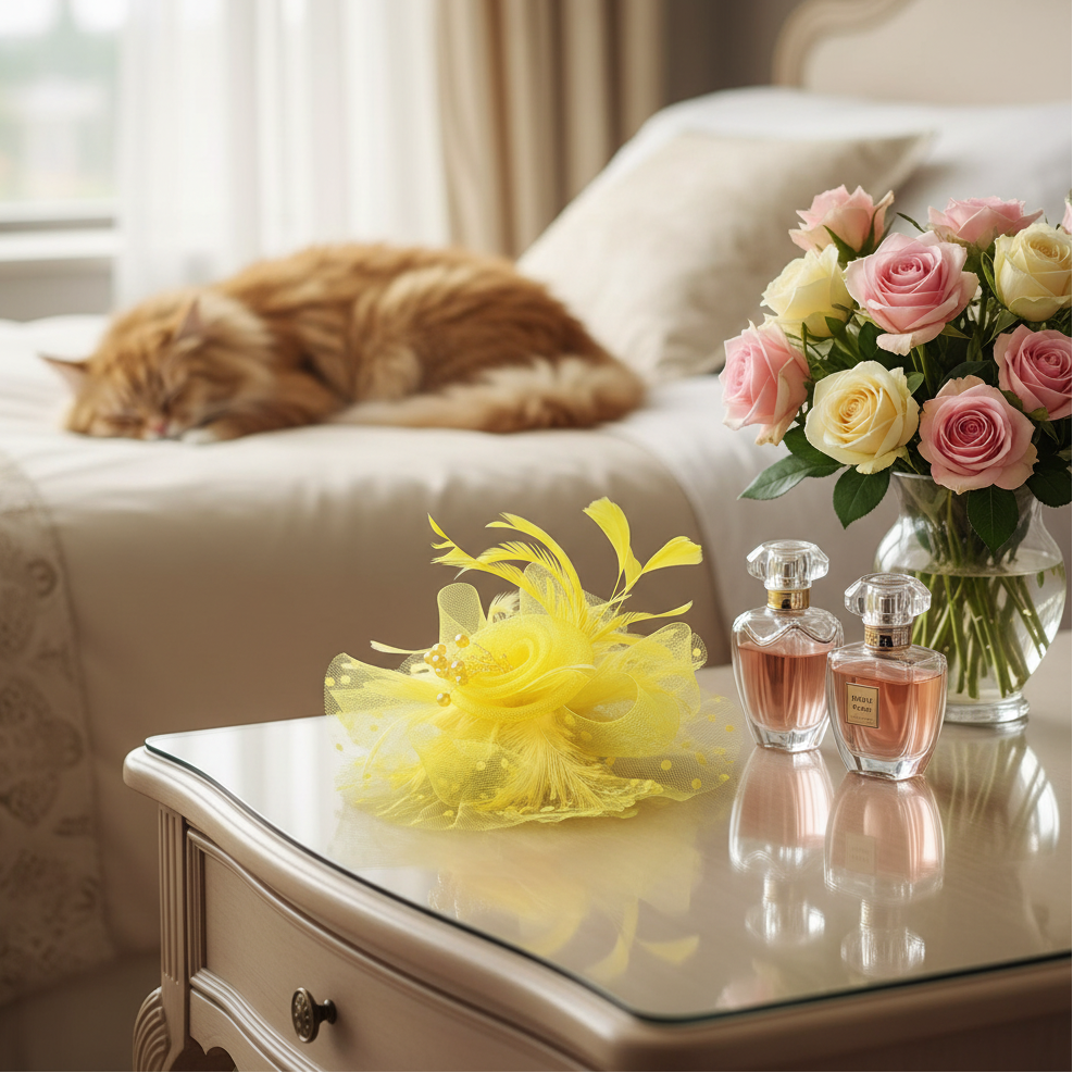 KOKO Mesh Feather Headband Fascinators