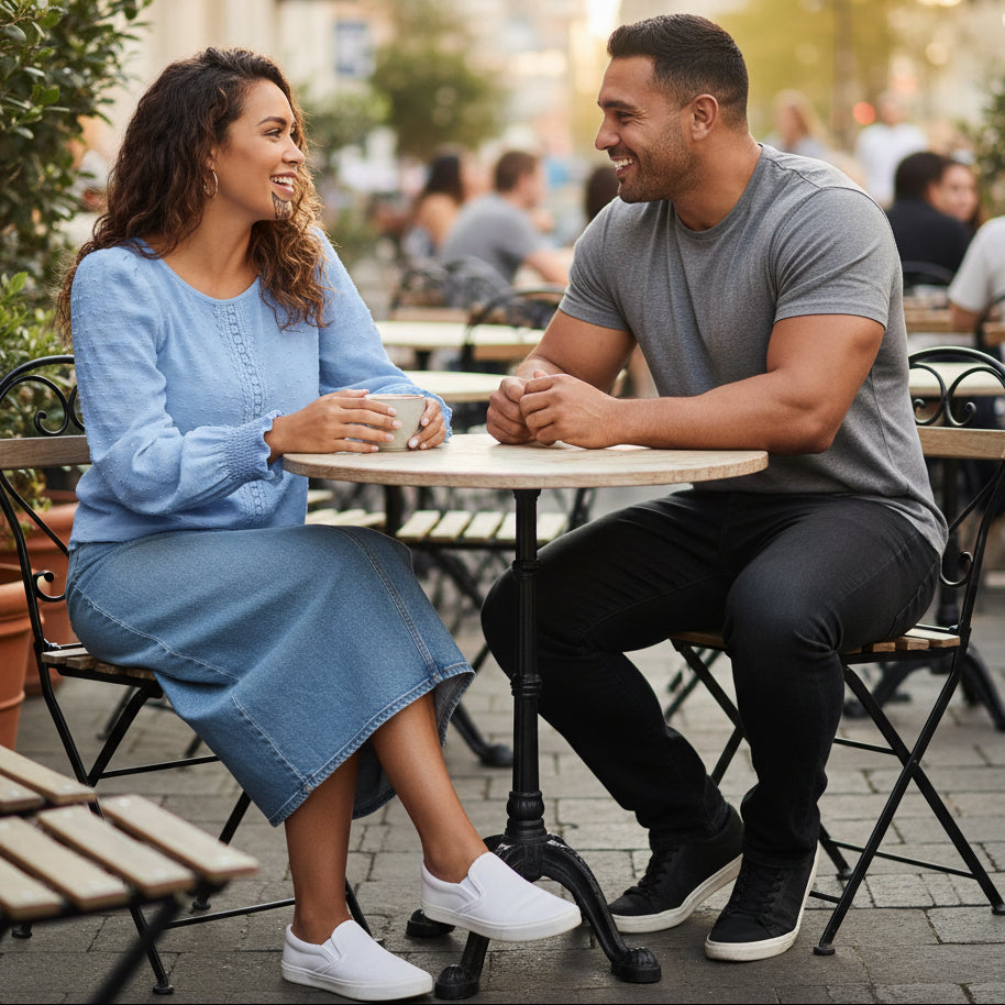 Polka Dot Lace Lantern Sleeve Top