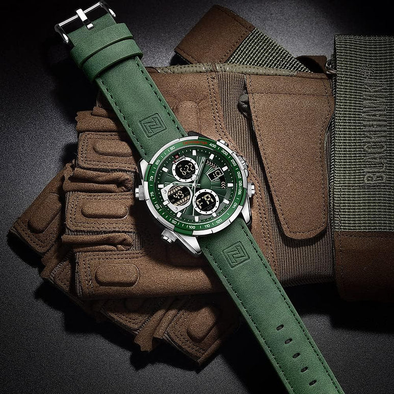 NAVIFORCE Luxury Waterproof Dual Display Sports Quartz Watch