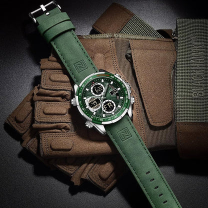 NAVIFORCE Luxury Waterproof Dual Display Sports Quartz Watch