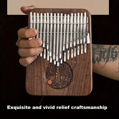 Tree of Life - HLURU 34 Keys Black Walnut Chromatic Kalimba