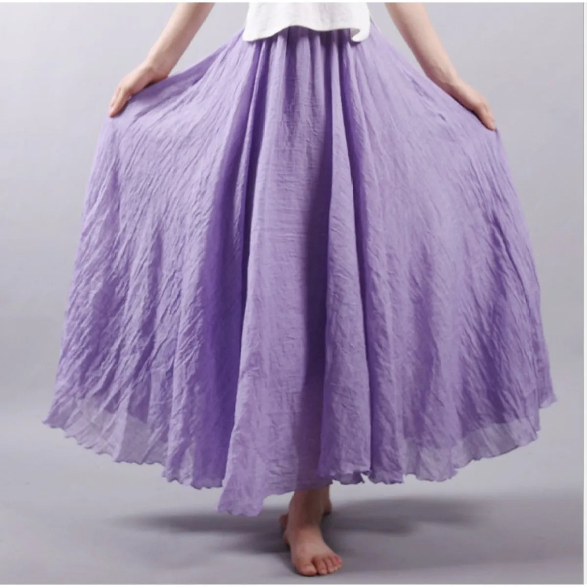 Mori Girl Cotton and Linen A-line Skirt