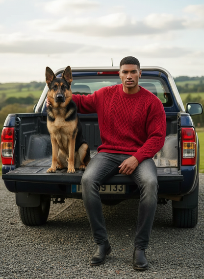 Hawthorne Acrylic Loose Knitted Aran Pullover Sweaters