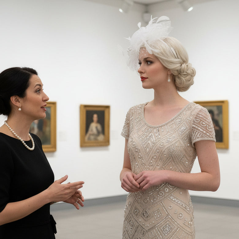 KOKO Mesh Feather Headband Fascinators