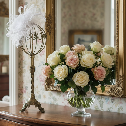 KOKO Mesh Feather Headband Fascinators