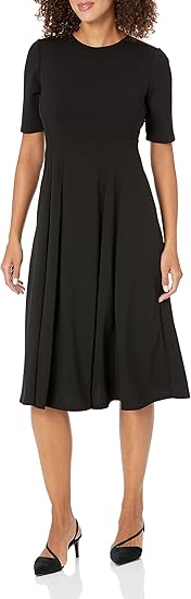 Maggy London Double Pleat A-Line Midi Dress