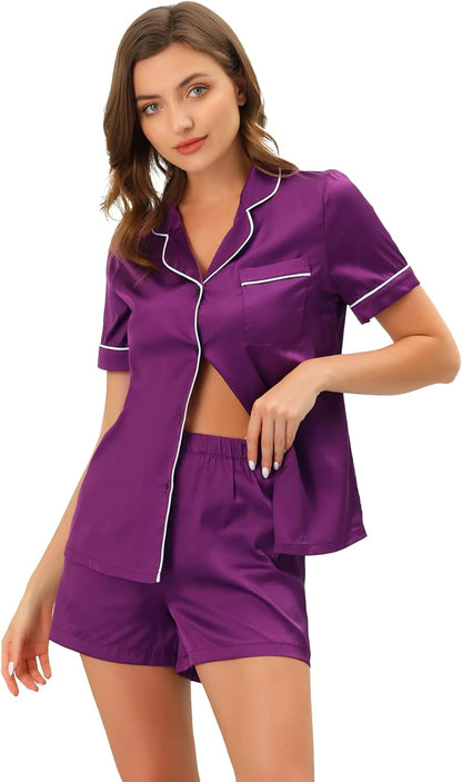 Satin Casual 3 Piece Pajama Sets