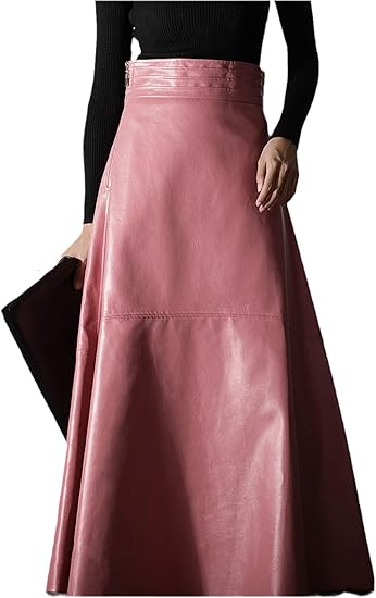 Chic Vintage Maxi Leather Skirts