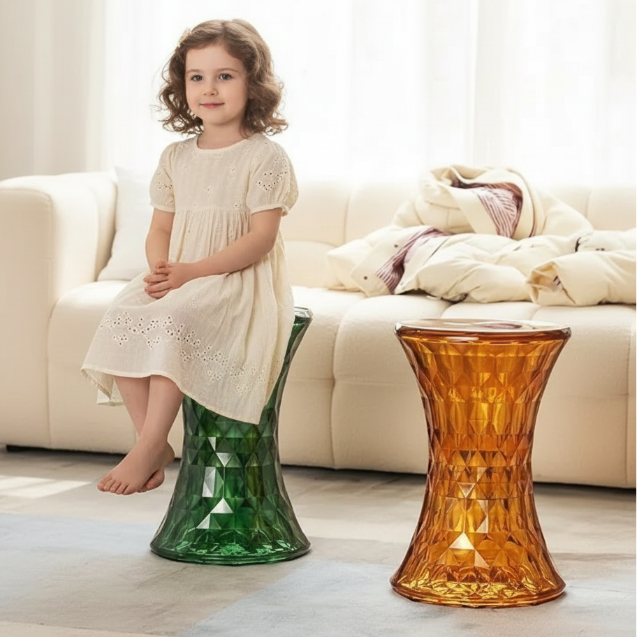 Crystal Acrylic Transparent Vanity Stool