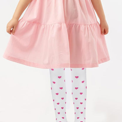 Love Heart & Dots Kids Pantyhose