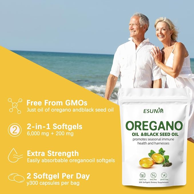 Oregano Oil & Black Seed Oil Softgel Capsules