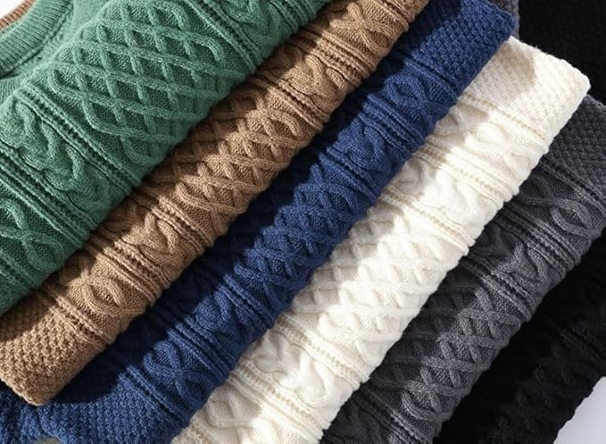 Hawthorne Acrylic Loose Knitted Aran Pullover Sweaters
