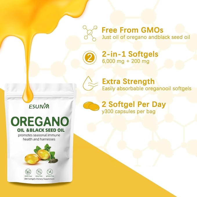 Oregano Oil & Black Seed Oil Softgel Capsules