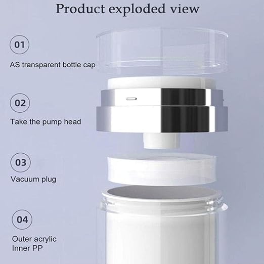 Acrylic Vacuum Pump Cream Dispenser Bottles