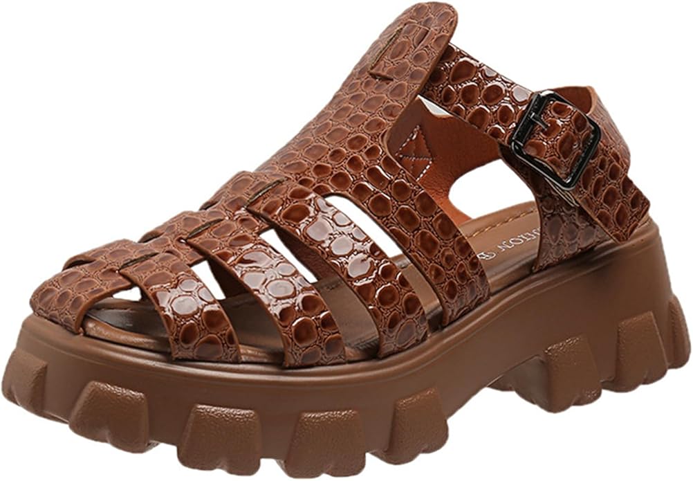 Omeslike Platform Roman Sandals