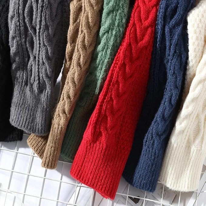 Hawthorne Acrylic Loose Knitted Aran Pullover Sweaters