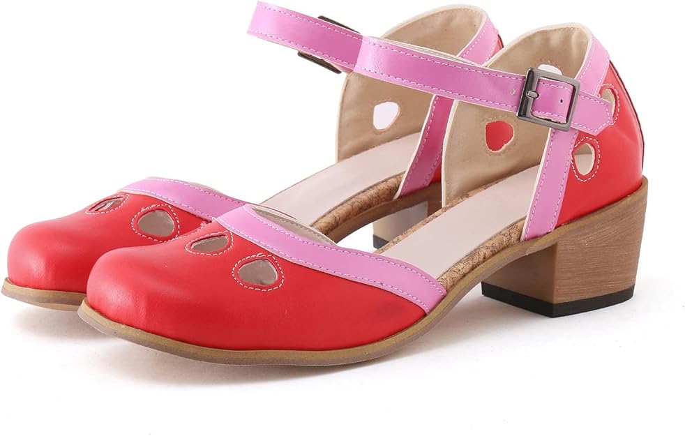 Mary Jane Retro Color Block Sandals