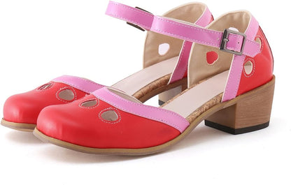 Mary Jane Retro Color Block Sandals